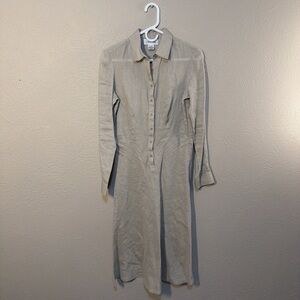 Calvin Klein Beige Long Sleeve Dress
